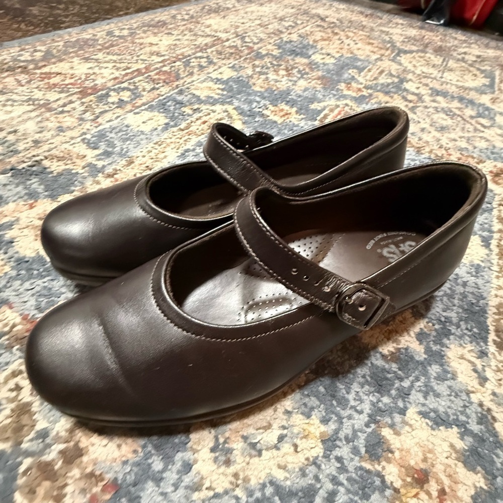 SAS Tripad Comfort Brown Leather Mary Jane Shoes – Size 7